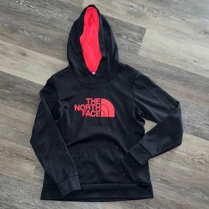 charcoal gray & coral The North Face hoodie size medium